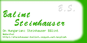 balint steinhauser business card